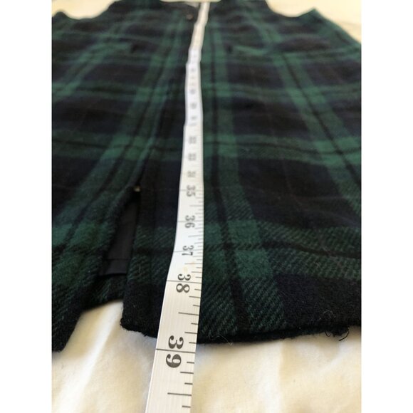 Vintage Plaid Dress Womens 8 Wool Blend Dark Academia Preppy Schoolgirl 90s - Picture 7 of 7